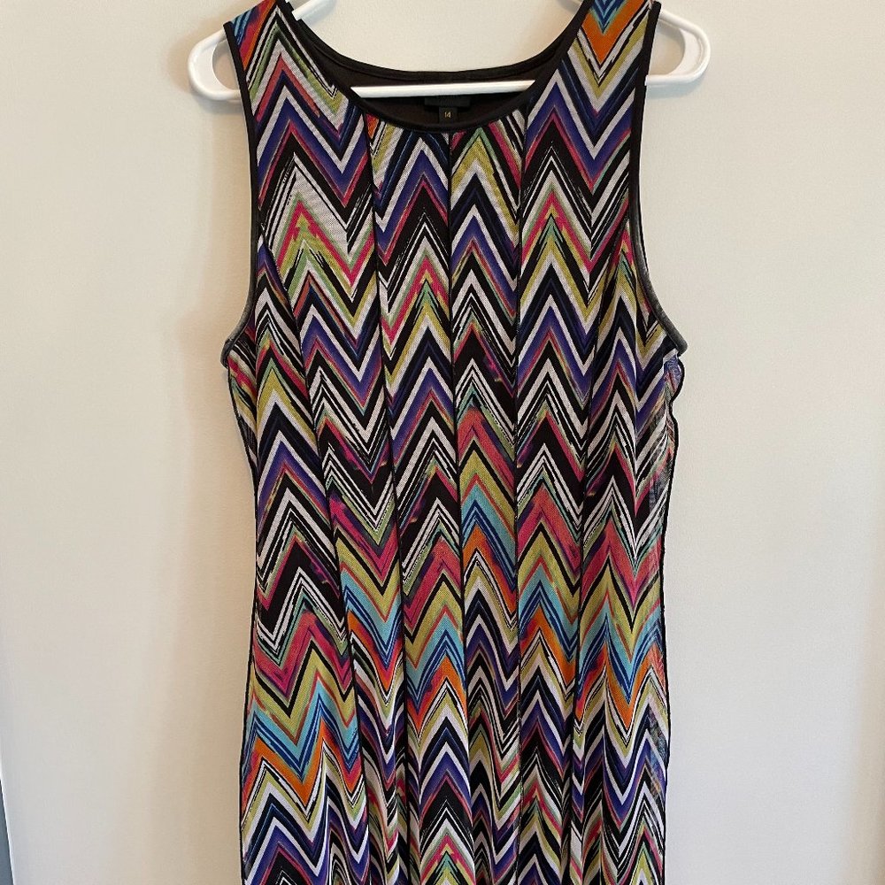 Clorful Chevron Sheath Dress